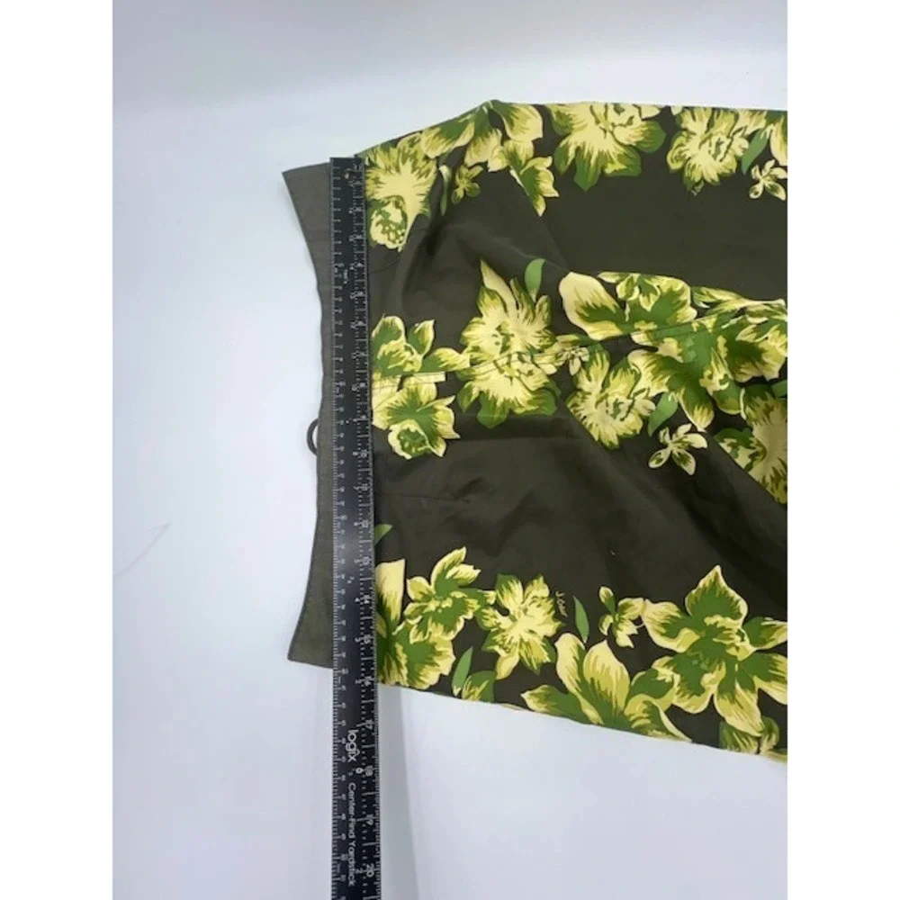 J.Crew Board Shorts Mens 32 Olive Green Tropical Floral Good Lace Up Swim Trunks